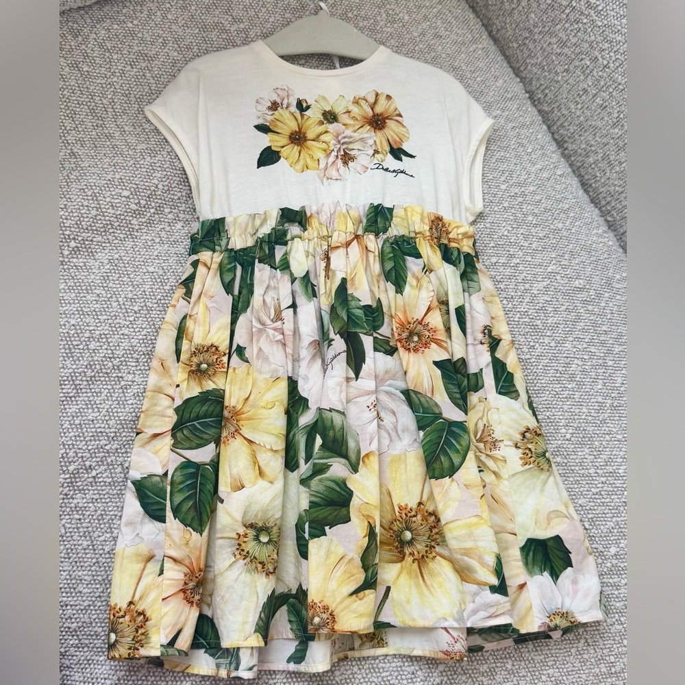 DOLCE GABBANA TODDLER FLOWER DRESS